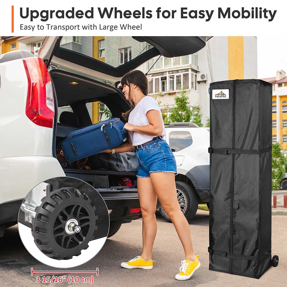 InstaHibit Canopy Storage Bag w/ Wheels 17x11x66 for 10x20