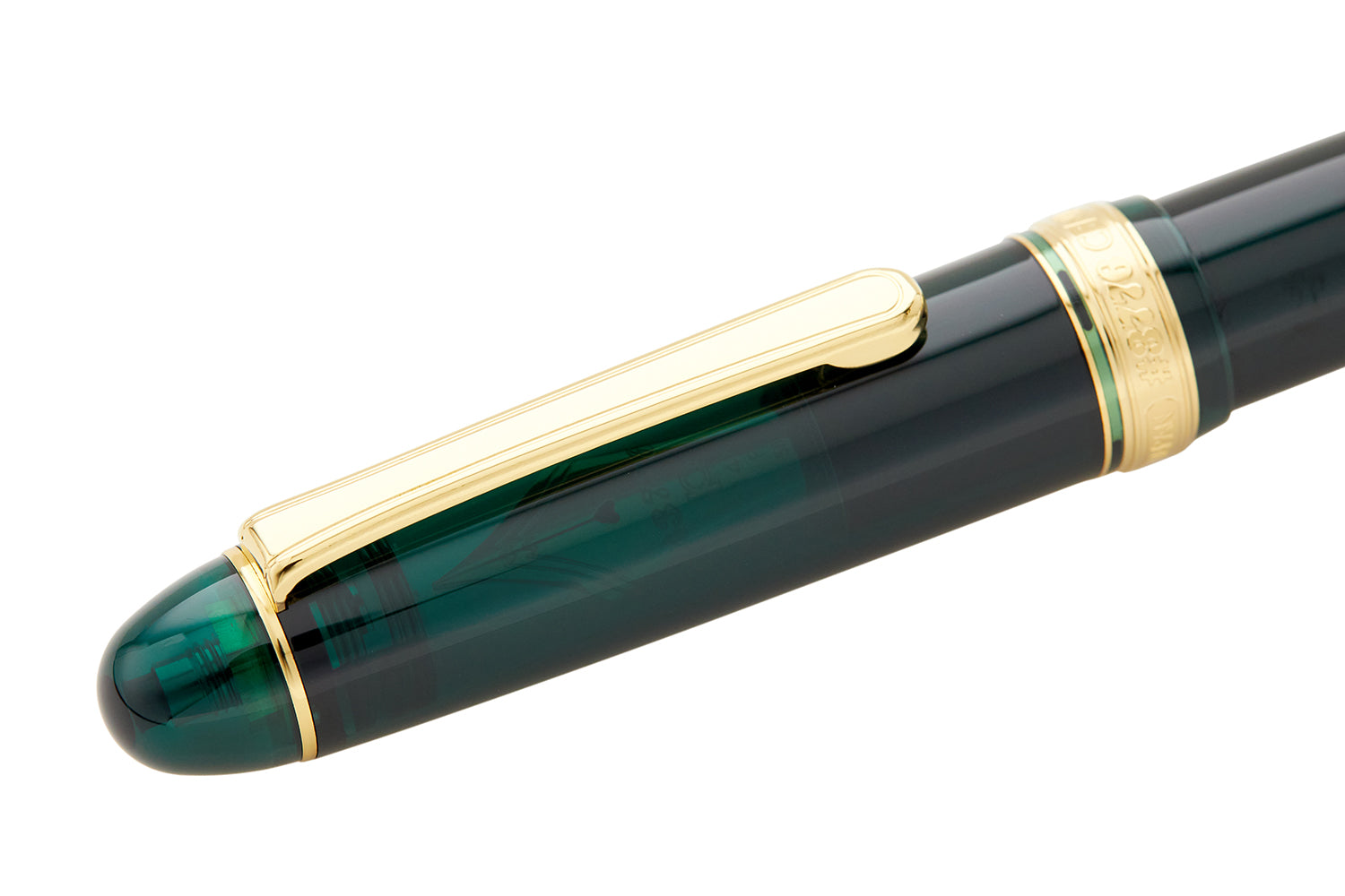 (Bottom Shelf) Platinum #3776 Century Fountain Pen - Laurel Green/Gold