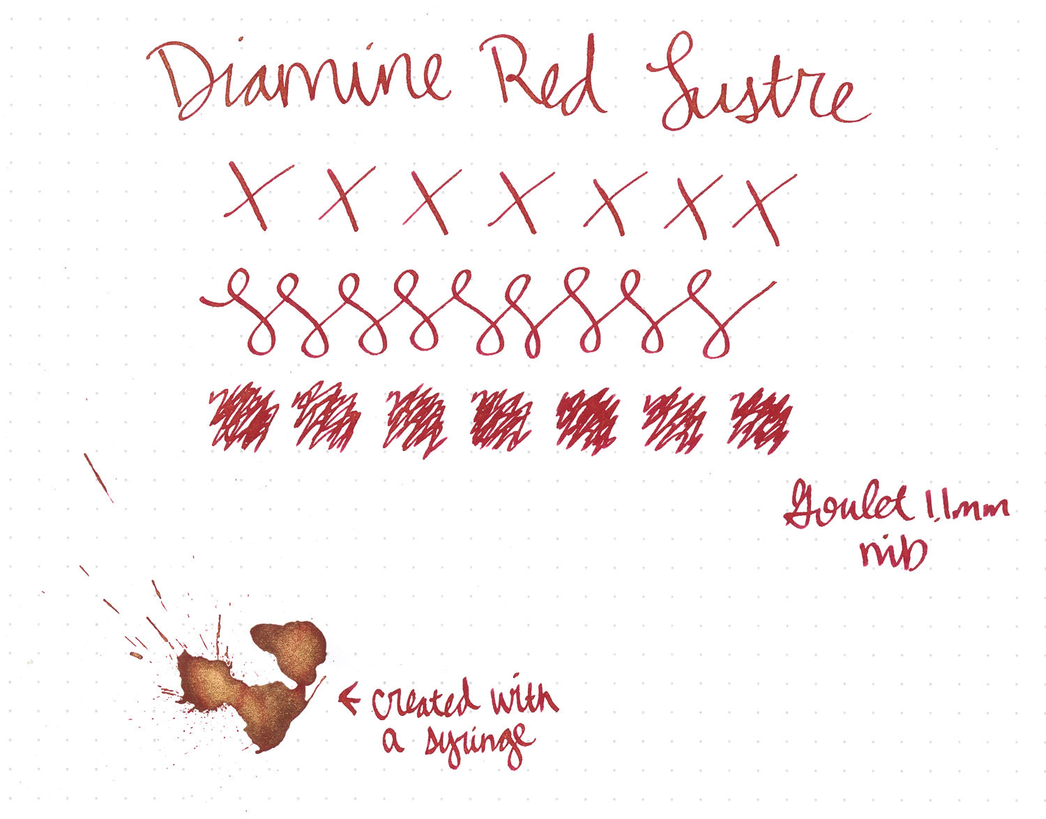 Diamine Red Lustre - 50ml Bottled Ink