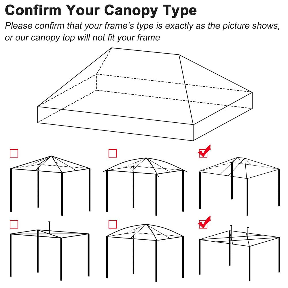 Yescom 10x20 Replacement Canopy Tie-dyed Pink