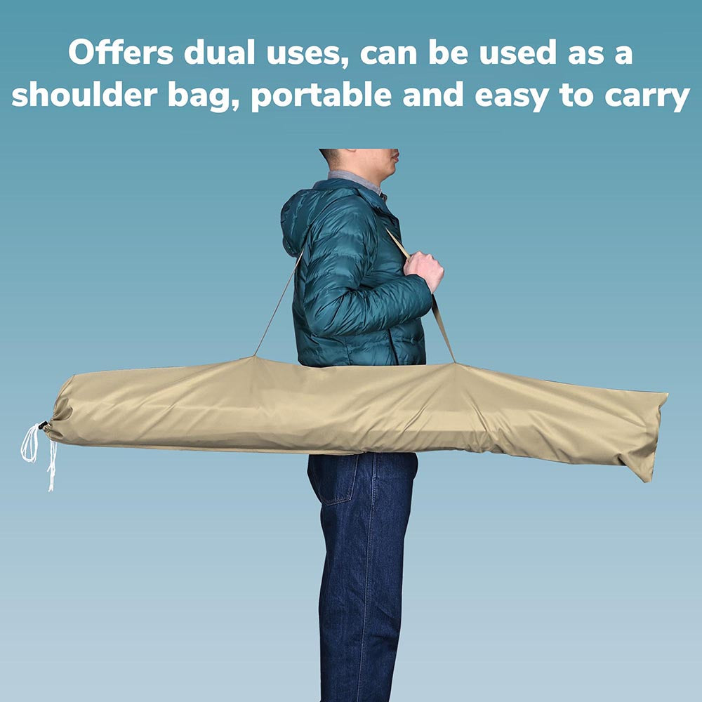 Yescom Patio Zipper Umbrella Cover with Rod Portable Bag 8' 9' 10' 13' Opt