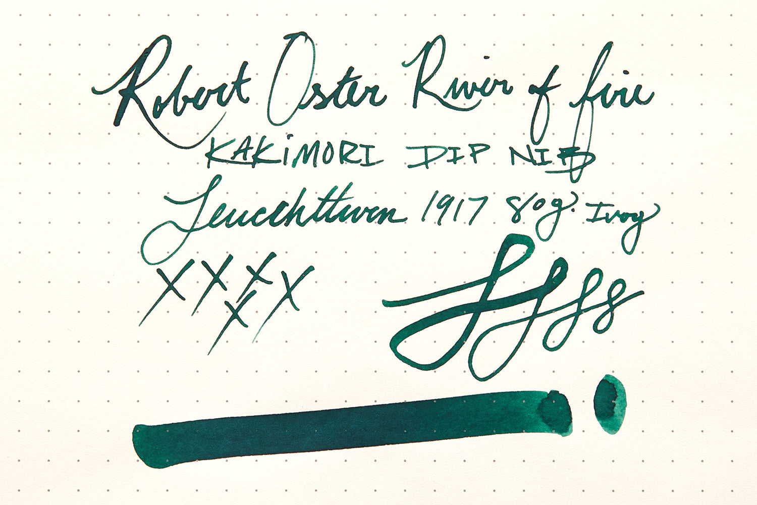 Robert Oster River of Fire - Ink Sample