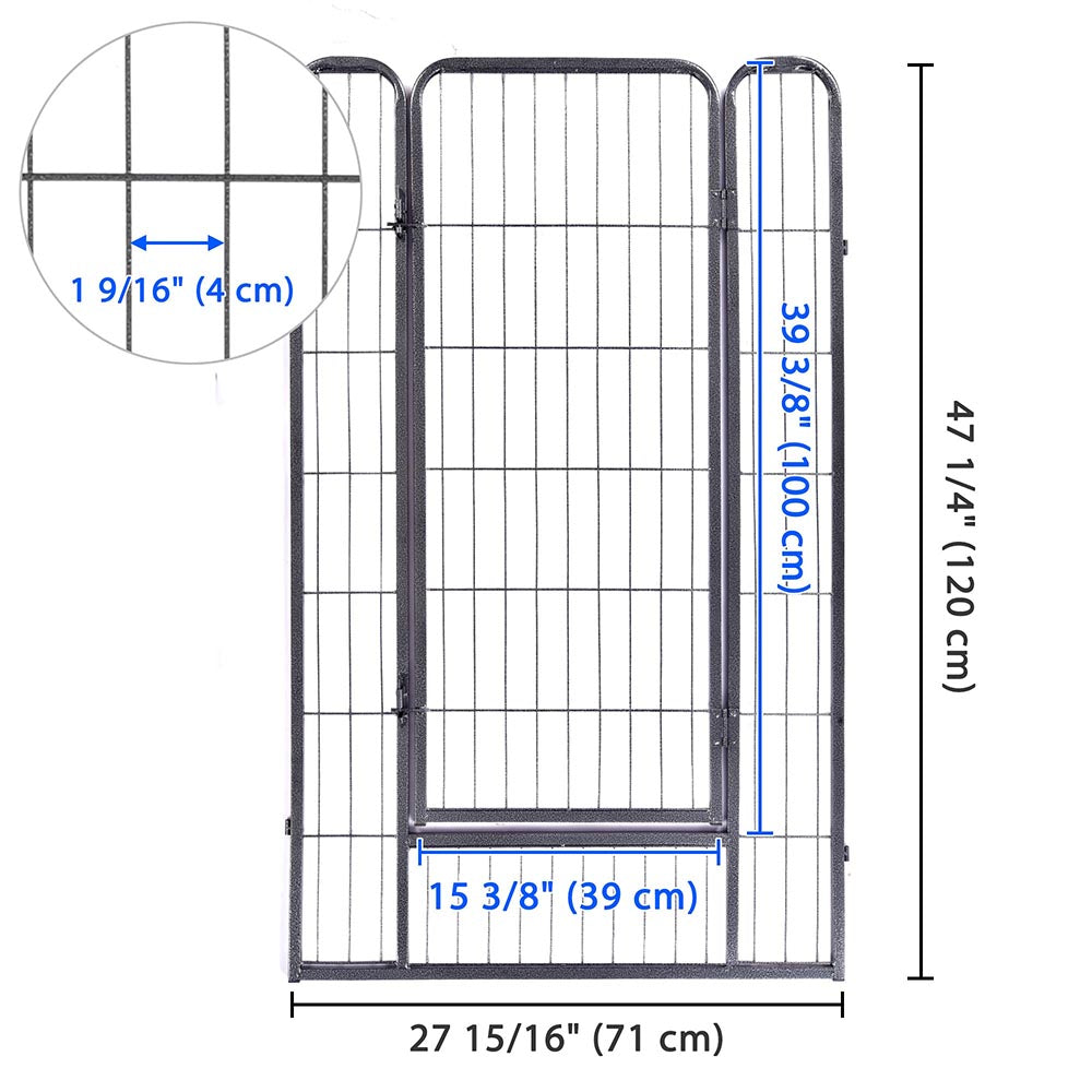 Yescom Heavy Duty Dog Playpen 47 Tall 24-Panel Puppy Pen Metal