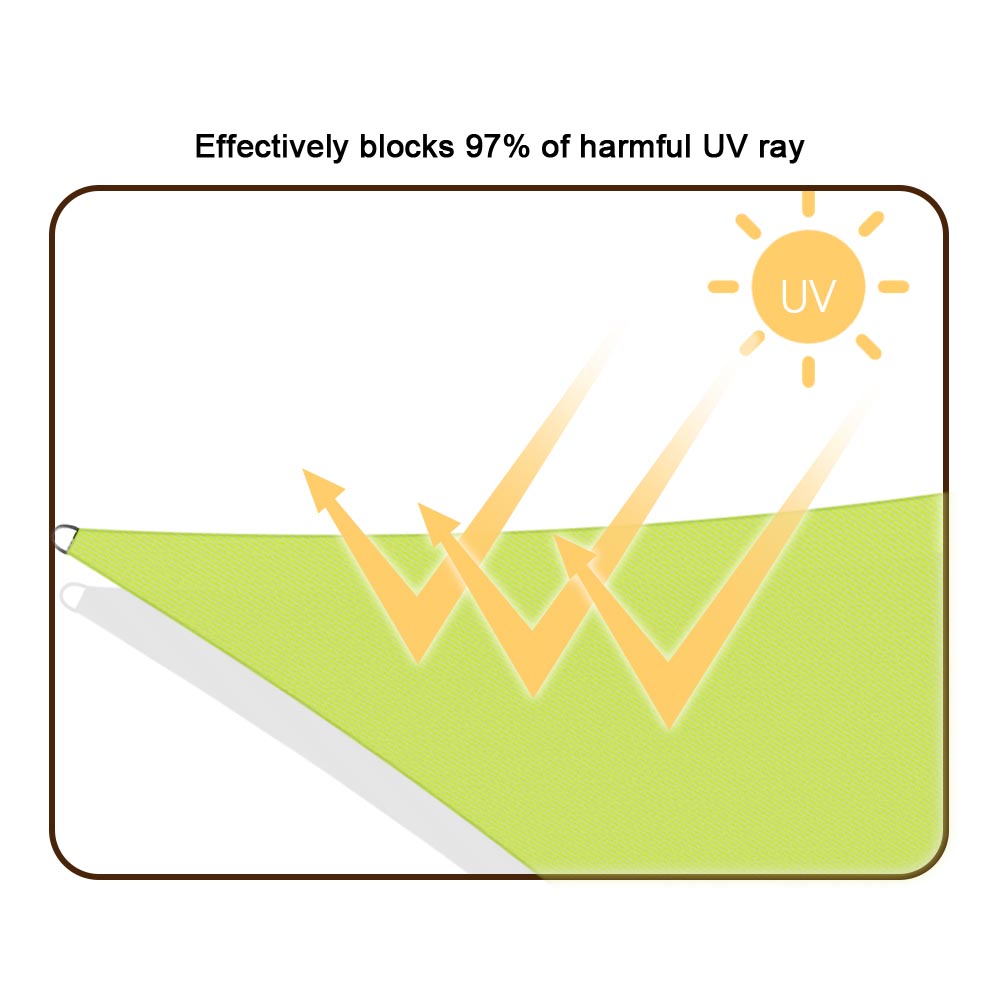 Yescom Patio Triangle Sun Sail Shade Canopy 20ft