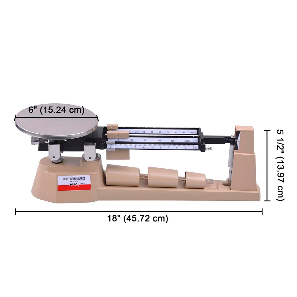 Yescom Jewelry Triple Beam Balance Precision Scale 2610 Gram