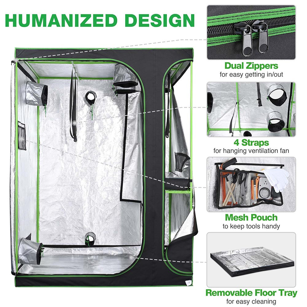 Yescom Grow Tent 60x48x80 2in1 Hydroponic Grow Room