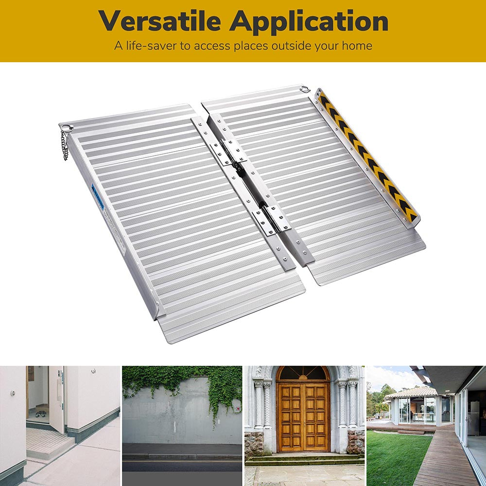 Yescom Wheelchair Ramp 600lb Capacity 2'x29 Aluminum Single-Step