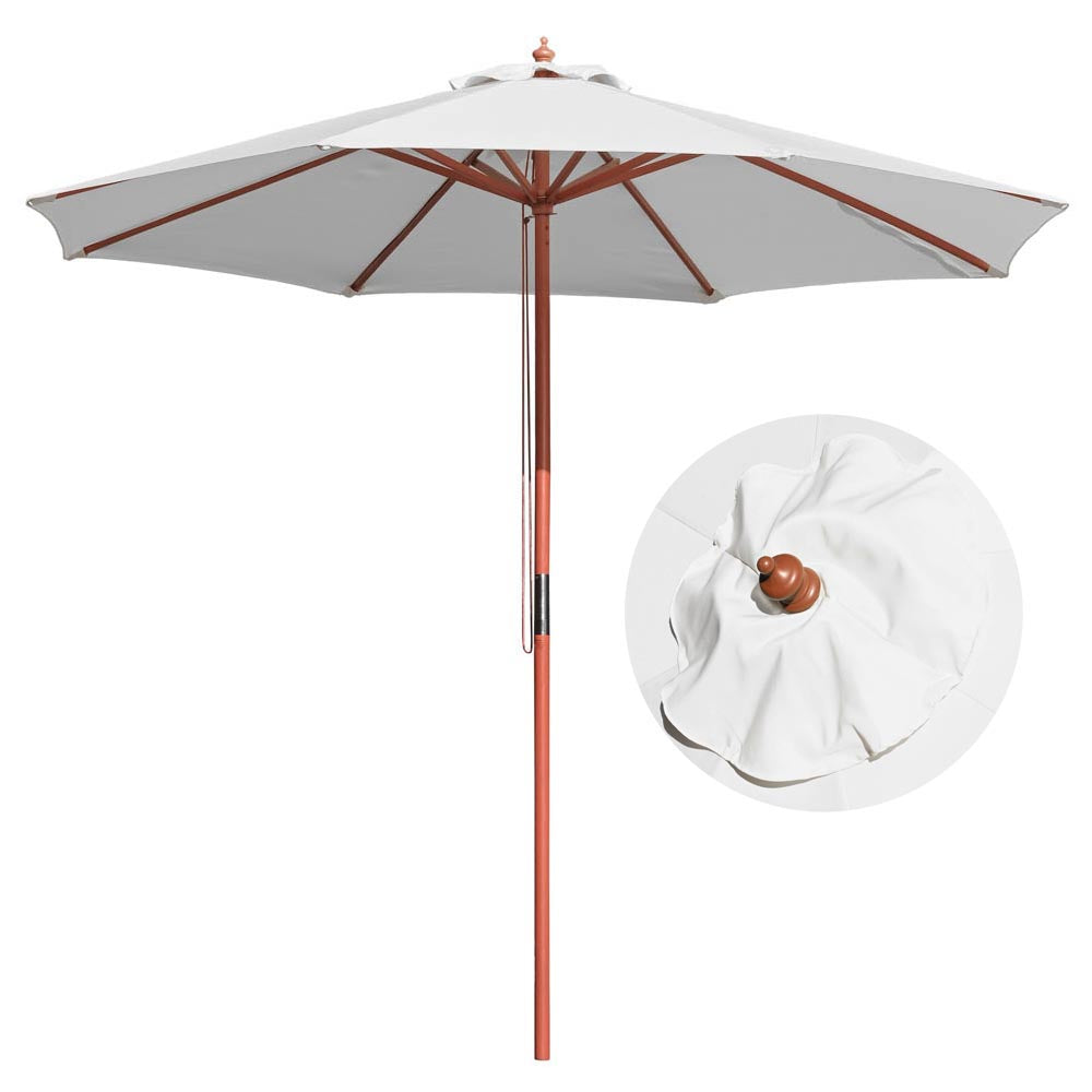 Yescom 9ft Patio Wood Market Umbrella Multiple Colors