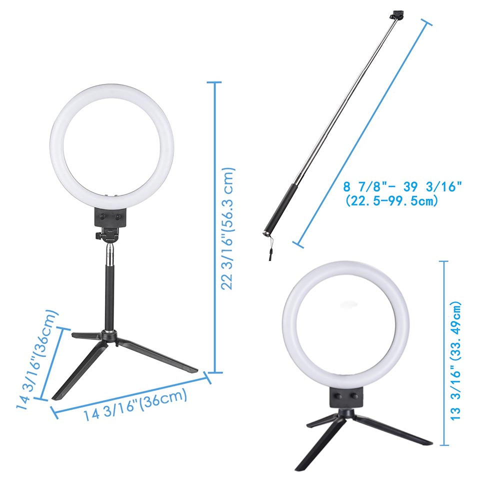 Yescom 8 Ring Light w/ Stand Angeleye Photo Video Social Lighting