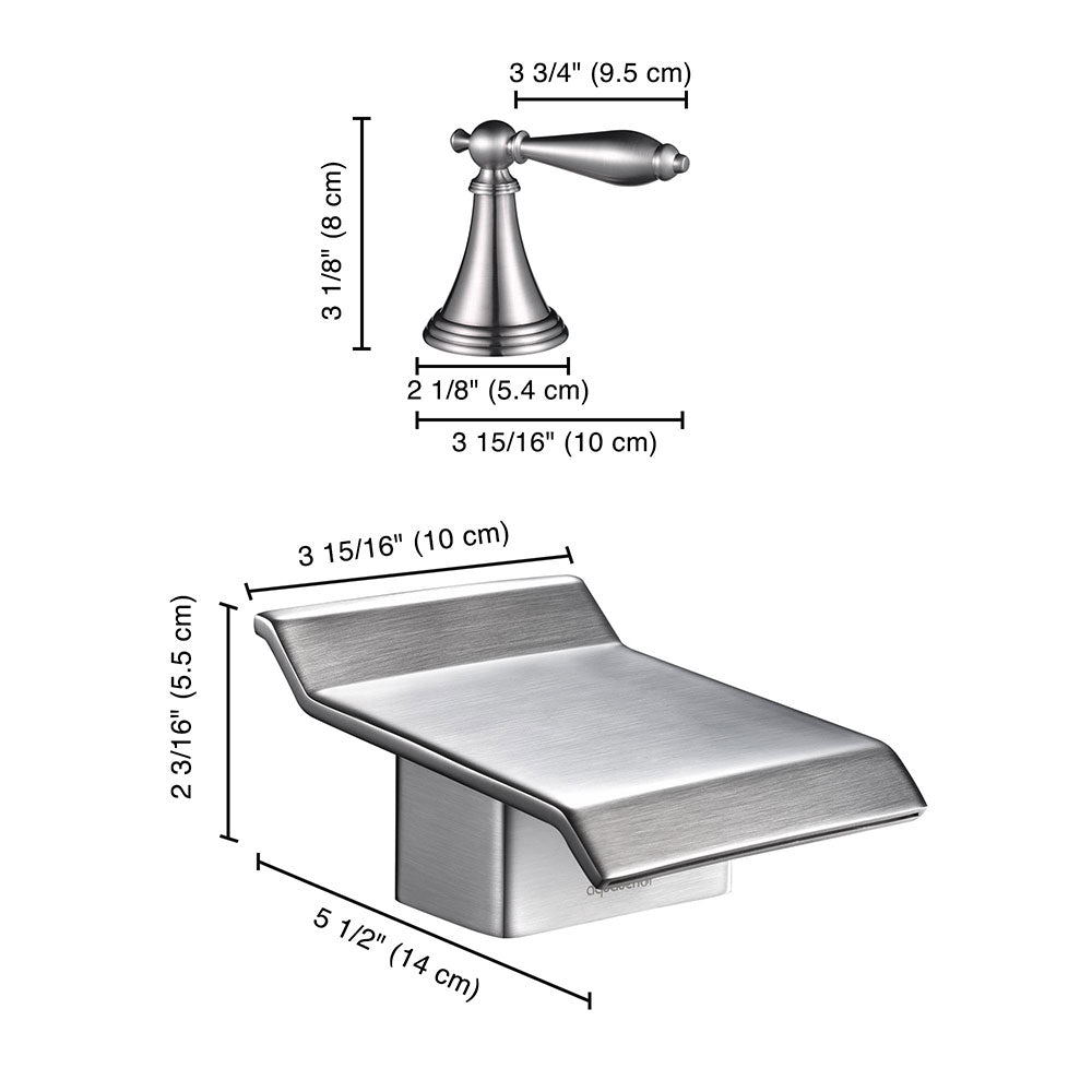 Yescom 2-handle Widespread Bathtub Faucet Brushed Nickel