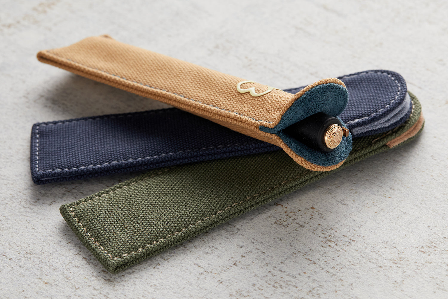 Esterbrook Canvas Single Pen Sleeve - Army Green