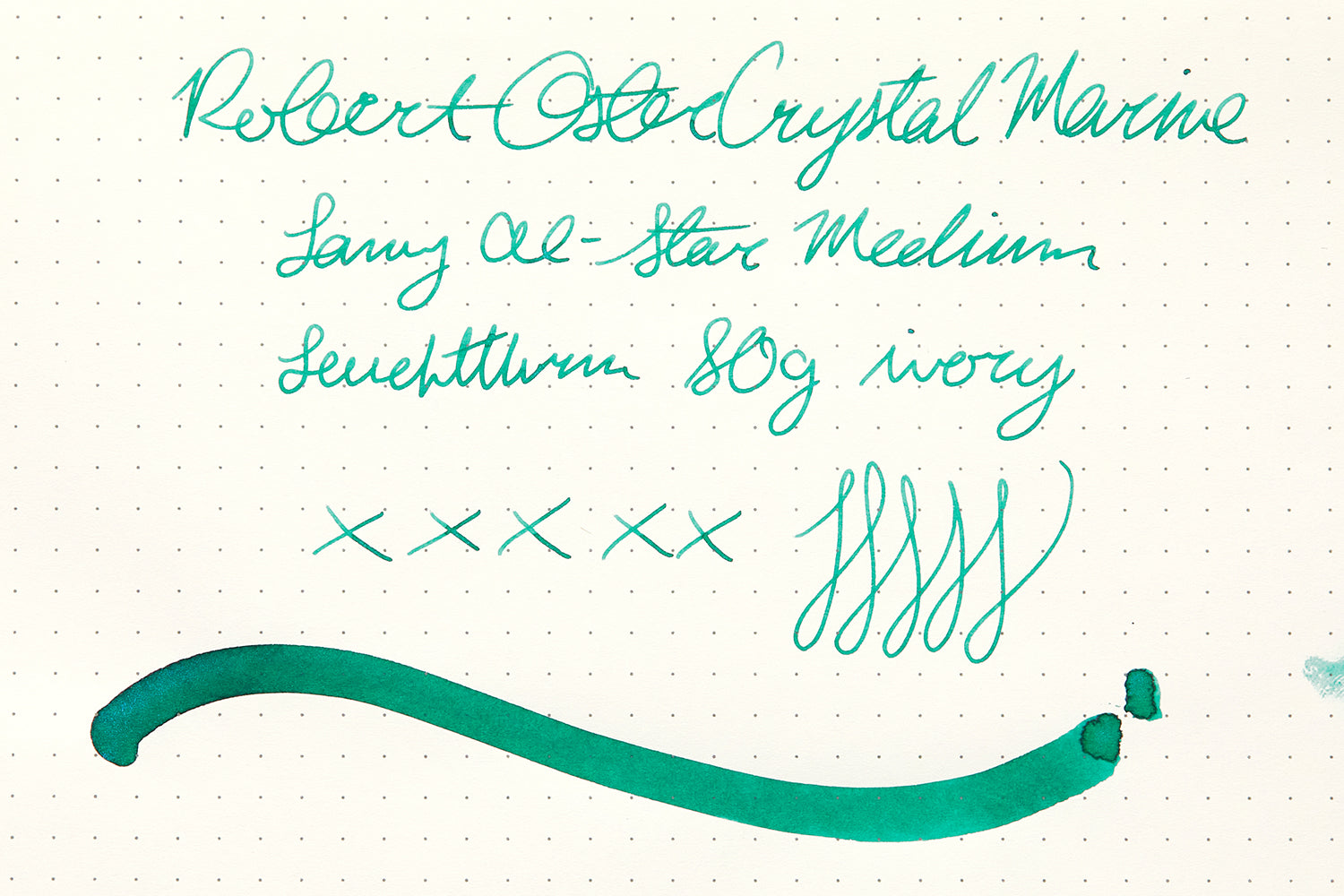 Robert Oster Crystal Marine - Ink Sample