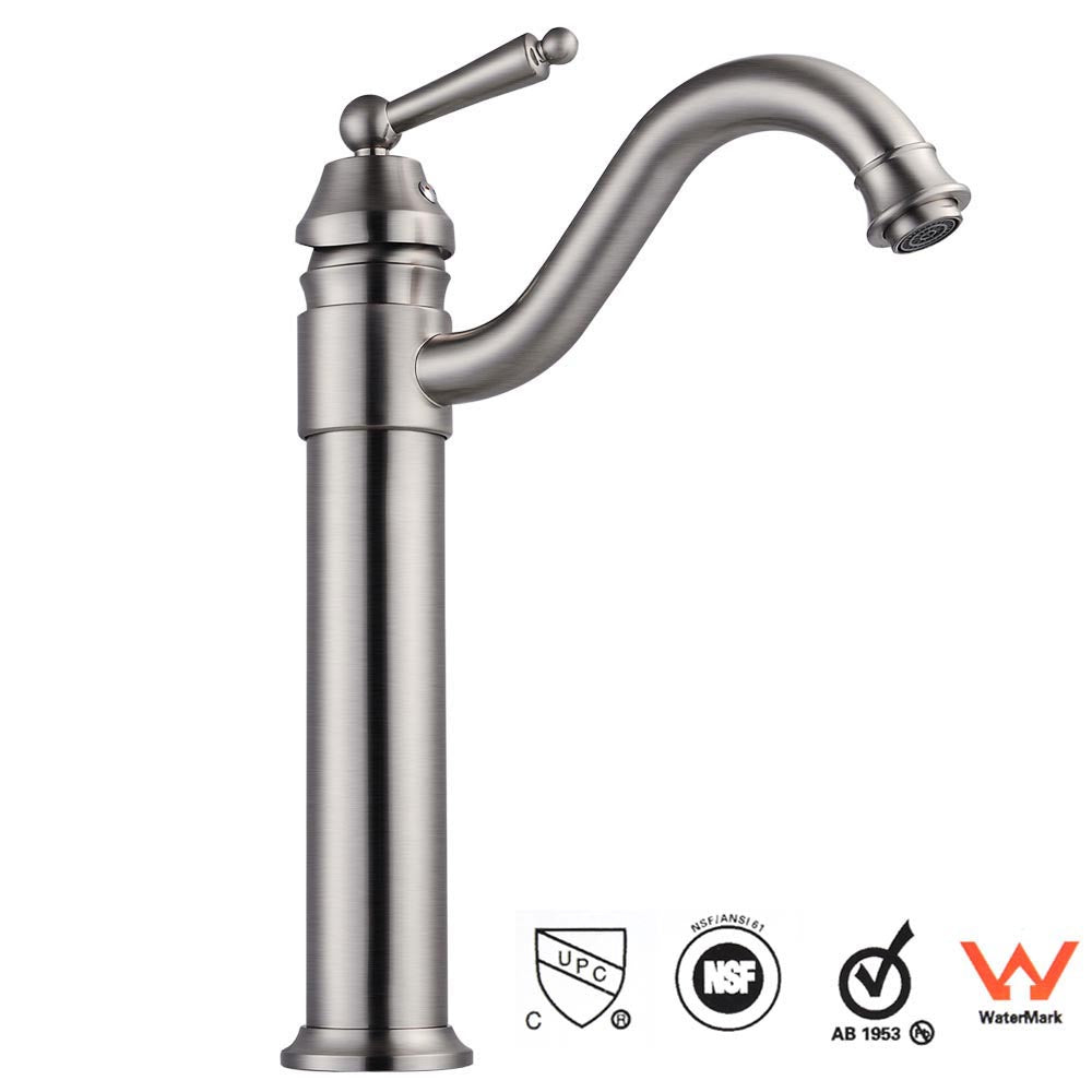 Yescom 13 Bathroom Bar Sink Vessel Faucet Brushed Nickel