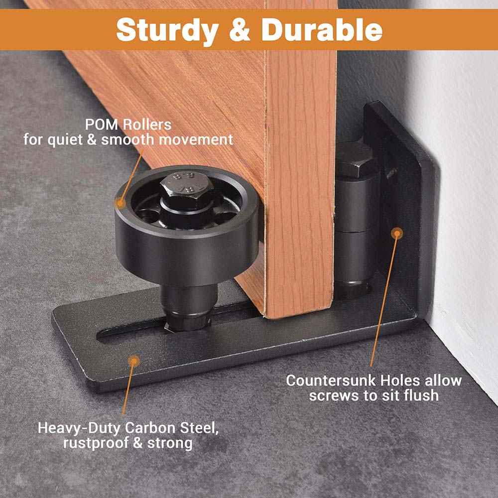 Yescom 8in1 Barn Door Floor Guide Roller (1.6 to 3.5)