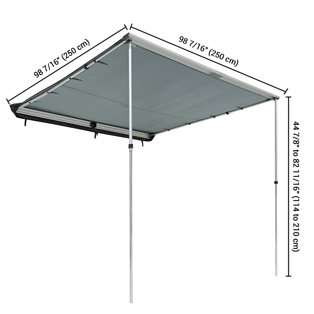 Yescom Awning 8' 2 x 7' 7 Vehicle Rooftop Side Tent Shade