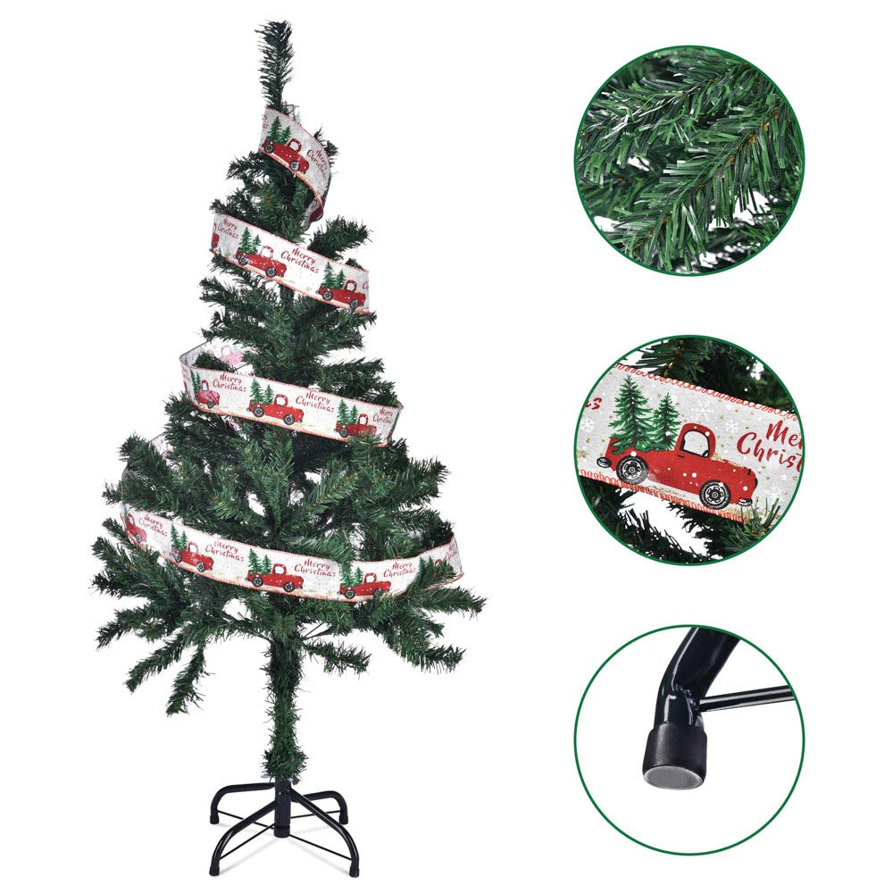 Yescom 4 feet Synthetic Christmas Tree Foldable X-shaped Metal Stand