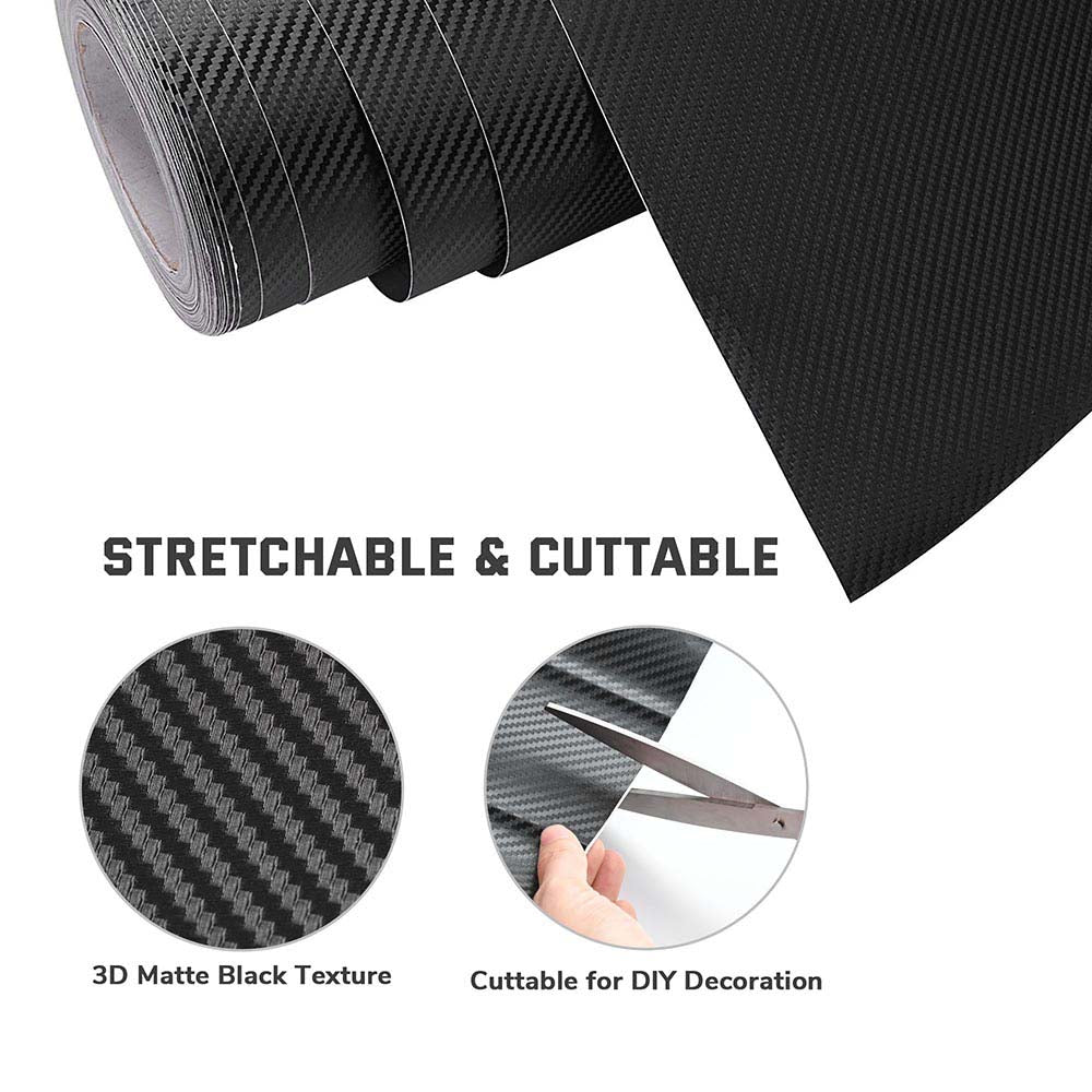 Yescom Carbon Vinyl Wrap Roll 5' x 100' Auto Car 3D Sticker Black