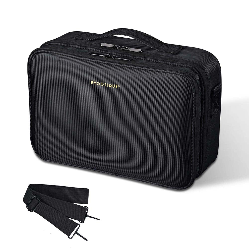 Byootique Portable Oxford Makeup Artist Soft Train Bag Case 13x9x4