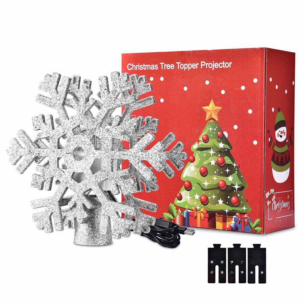 Yescom Christmas Tree Topper Light Projector 3-Films