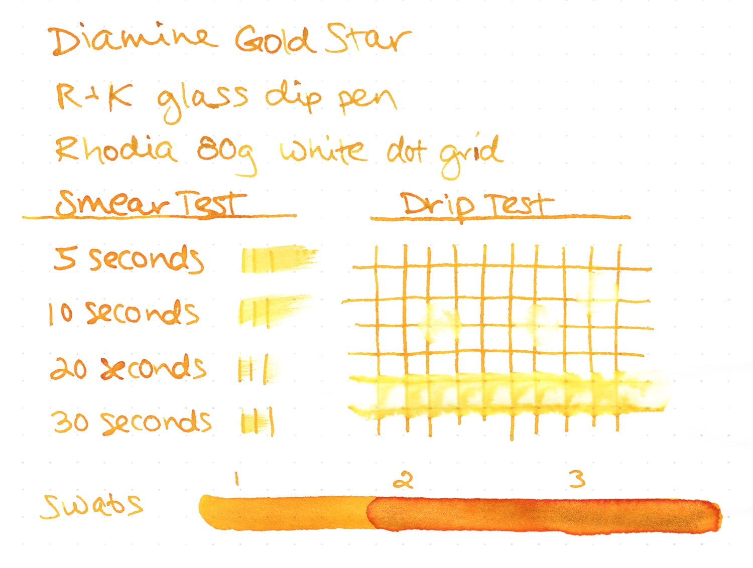 Diamine Gold Star - Ink Sample