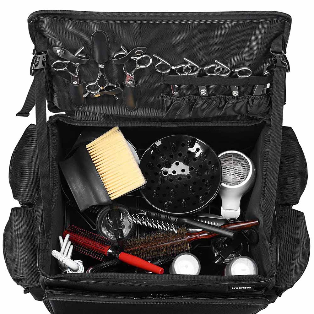 Byootique Hairdresser Suitcase on Wheels with Soft Train Bag Case