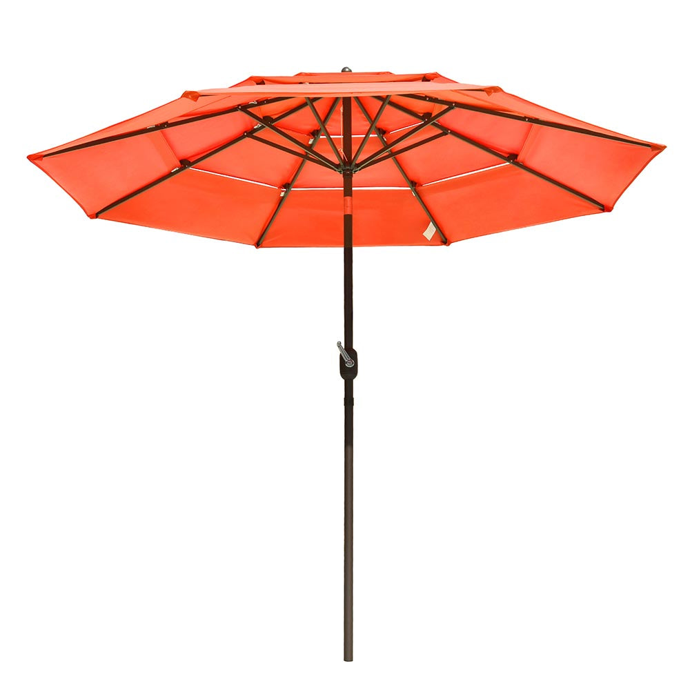 Yescom 10ft 8-Rib Patio Outdoor Market Umbrella 3-Tiered Tilt