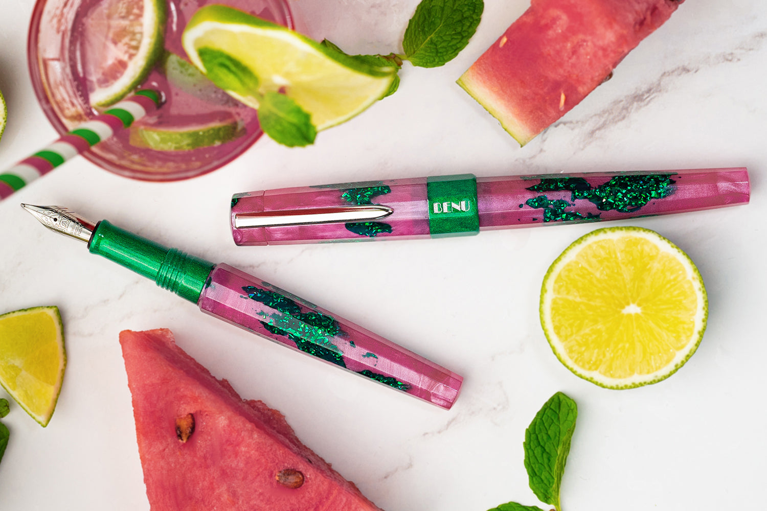 BENU Euphoria Fountain Pen - Watermelon Mojito (Special Edition)