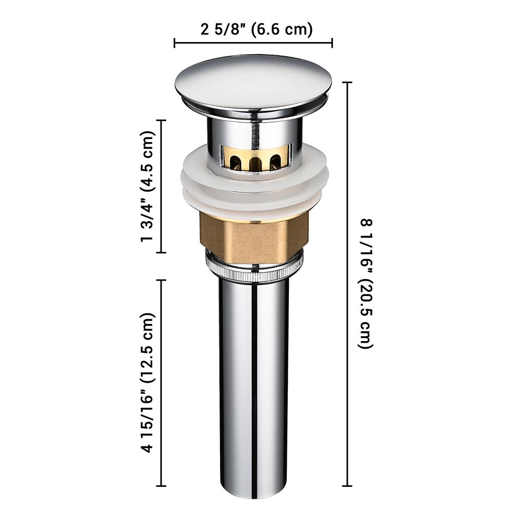 Yescom 1 5/8 Overflow Pop Up Sink Drain