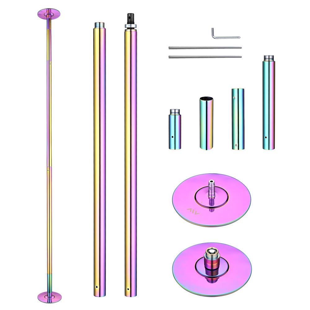 Yescom Colorful Spinning Pole Portable Dancing Pole Fitness D45mm (Preorder)