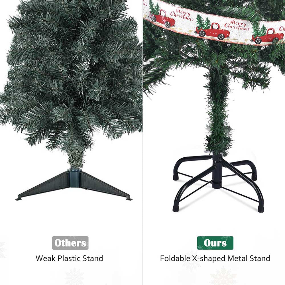 Yescom 4 feet Synthetic Christmas Tree Foldable X-shaped Metal Stand