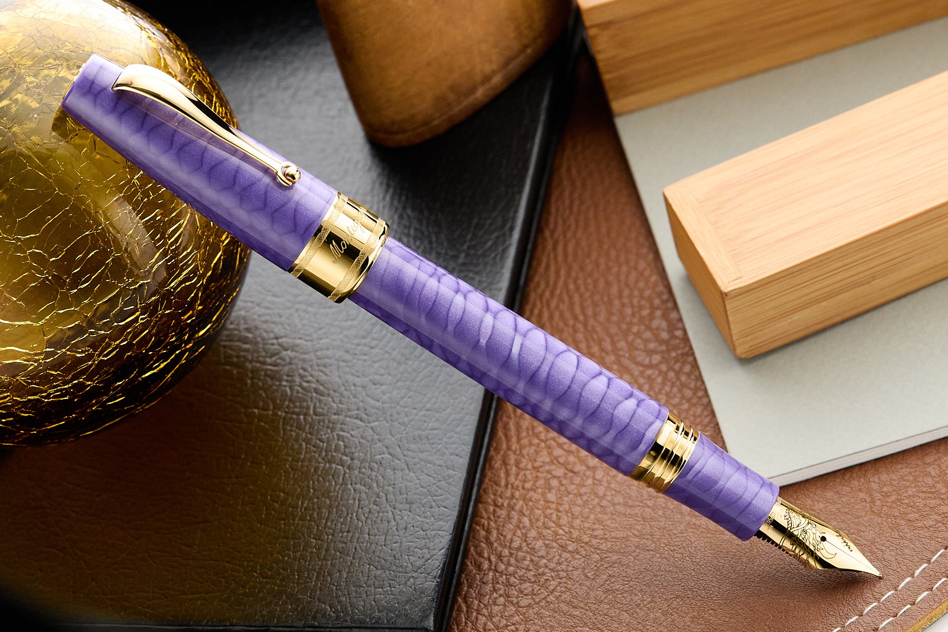 Montegrappa Regal Year of the Dragon Fountain Pen - Royal Purple (Limited Edition)