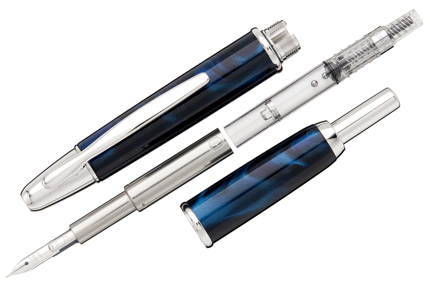 Pilot Vanishing Point SE Fountain Pen - Marble Blue