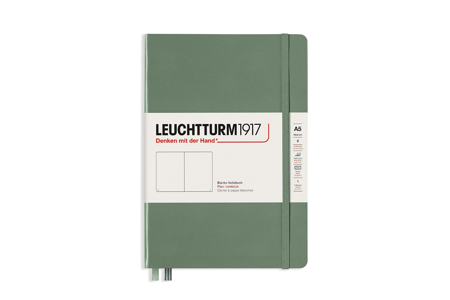 Leuchtturm1917 Medium A5 Notebook - Olive, Dot Grid