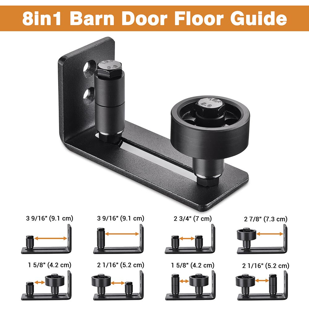 Yescom 8in1 Barn Door Floor Guide Roller (1.6 to 3.5)