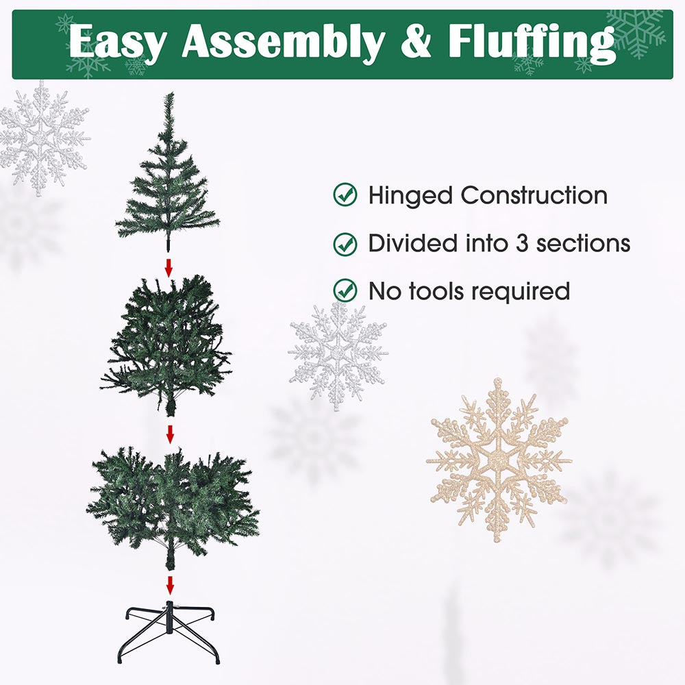 Yescom 6 feet Synthetic Christmas Tree Foldable X-shaped Metal Stand