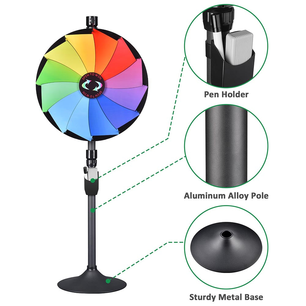 WinSpin 24 Prize Wheel Tabletop Floor Stand 12-Slot