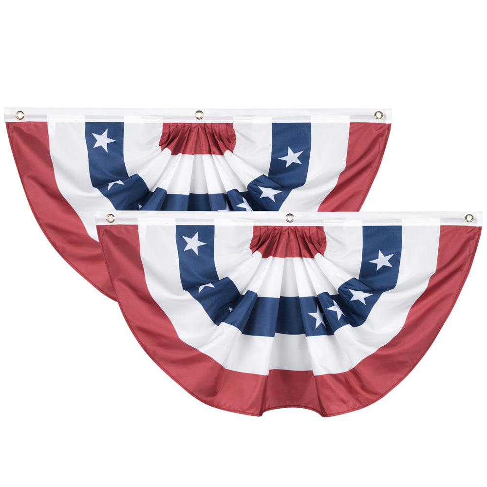 Yescom Bunting Flag USA Pleated Fan Flag 1.5x3ft