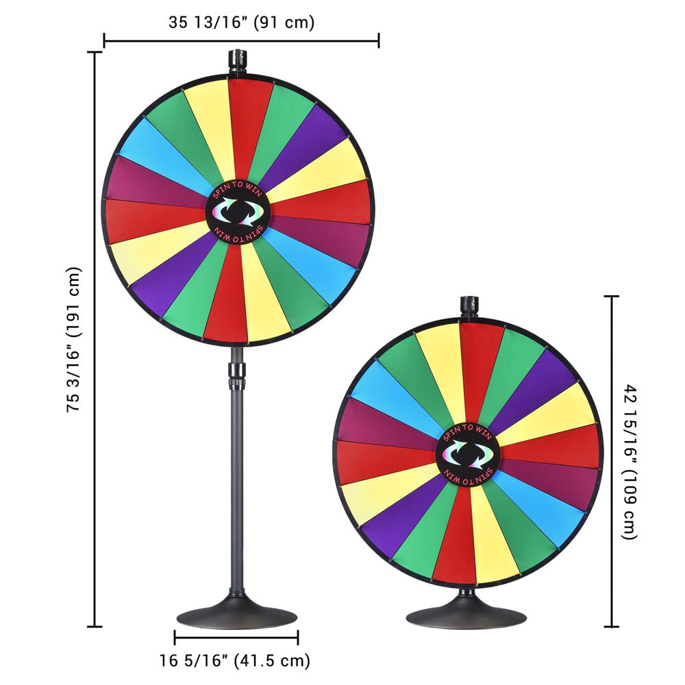 WinSpin 36 Prize Wheel Floor Stand Tabletop 18-Slot