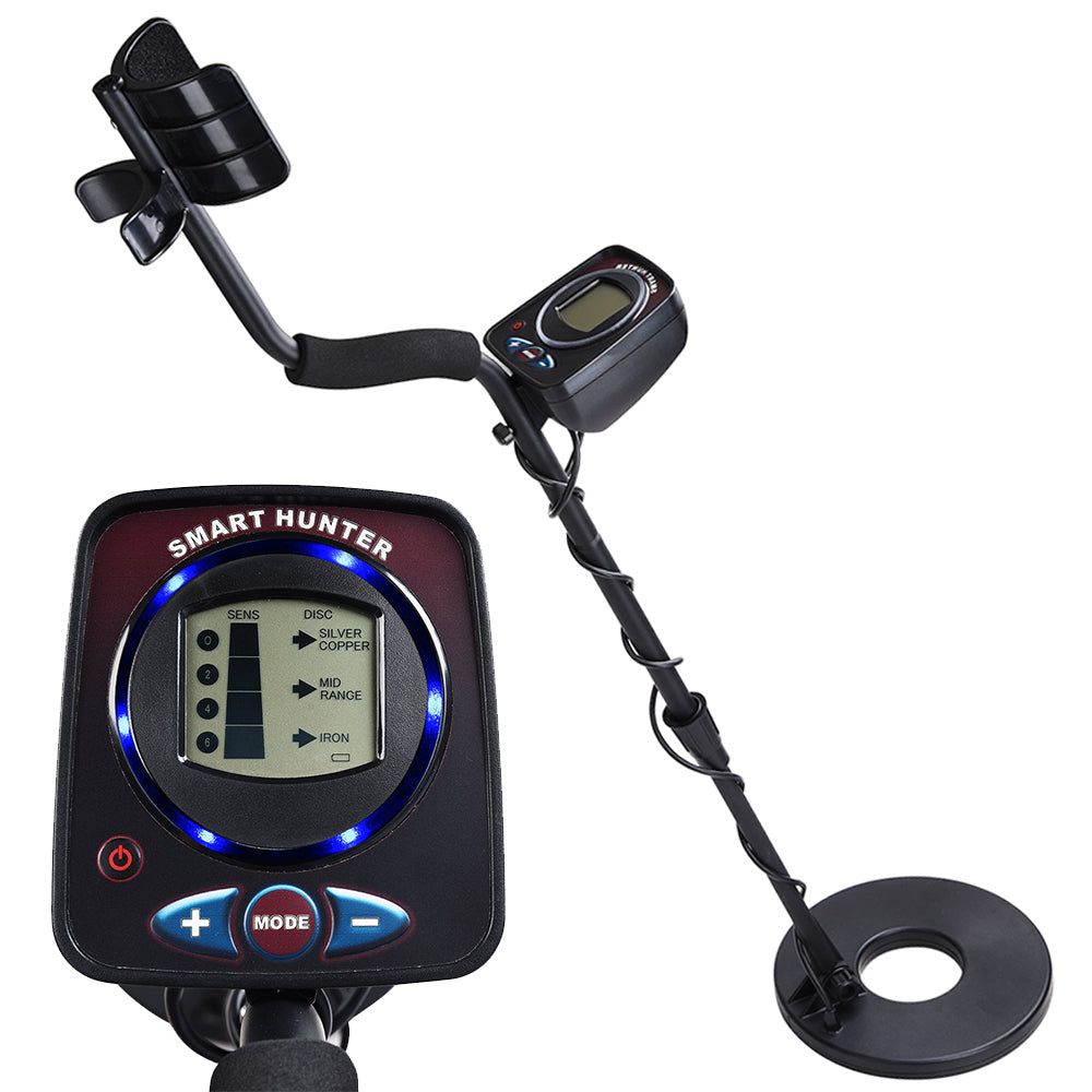 Yescom Metal Detector Finder Waterproof 8-3/5' Coil LCD  LED Light