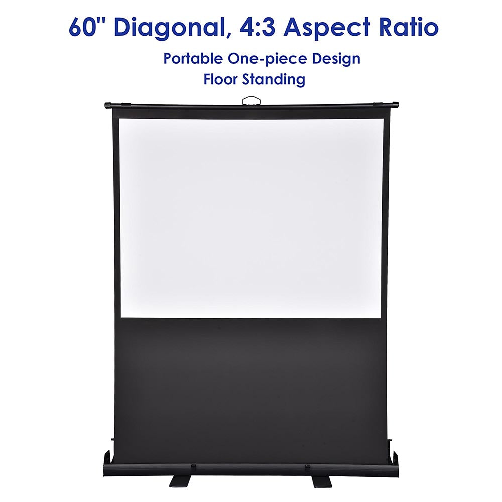 InstaHibit Floor-Standing Pop Up Projector Screen 60 4:3