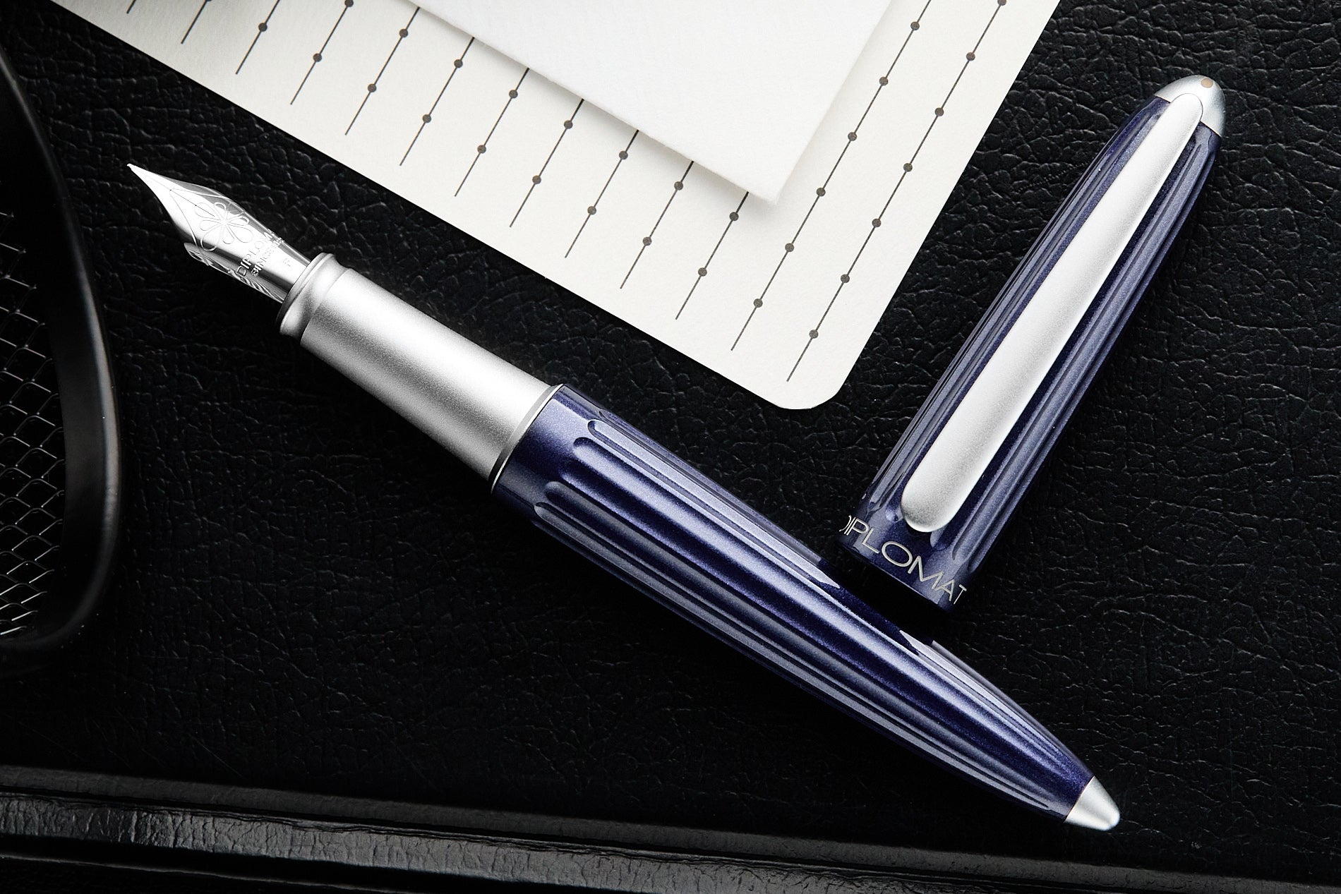 Diplomat Aero Fountain Pen - Midnight Blue