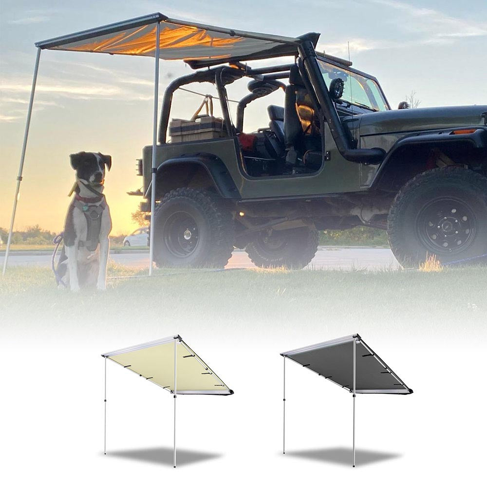 Yescom Car Awning 4' 7 x 6' 7 Vehicle Rooftop Side Tent Shade