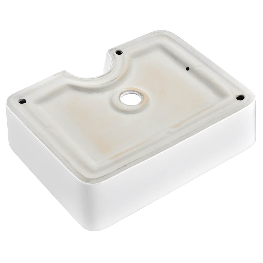 Aquaterior 19x15 Porcelain Bathroom Sink White Lavatory Basin