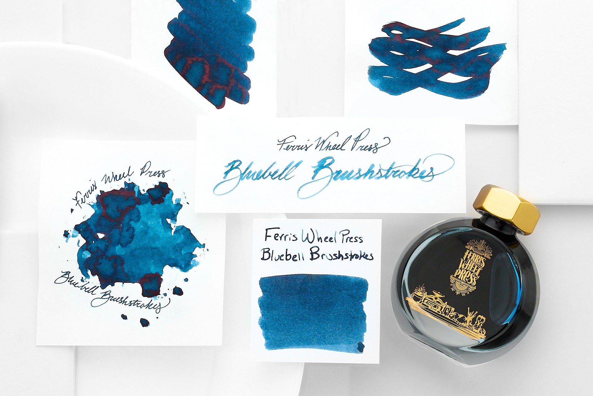 Ferris Wheel Press Bluebell Brushstrokes - 38ml Bottled Ink