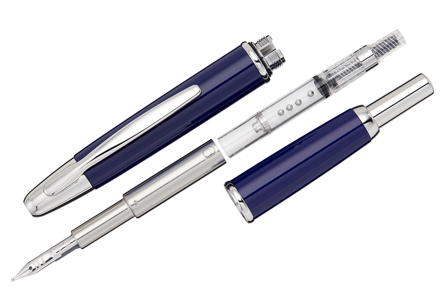 Pilot Vanishing Point Fountain Pen - Blue/Rhodium