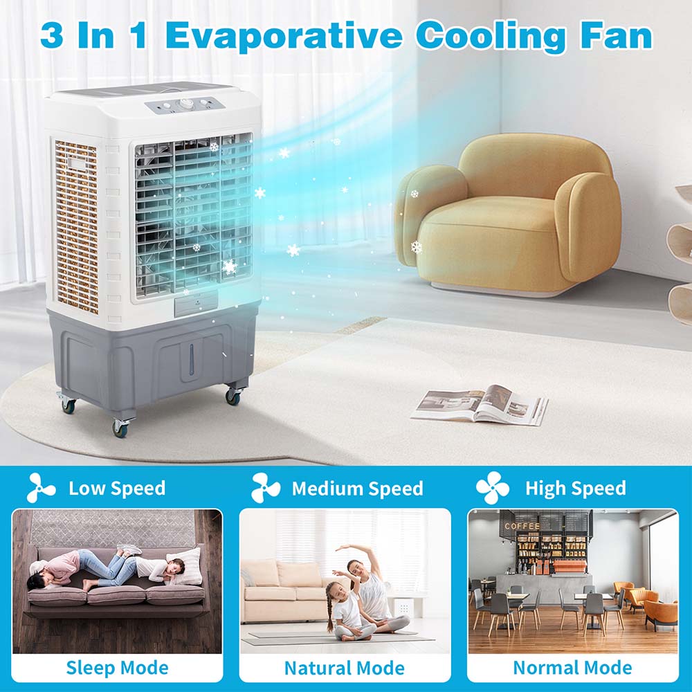 Yescom Portable Swamp Evaporative Cooler 200W 50L 4120 CFM