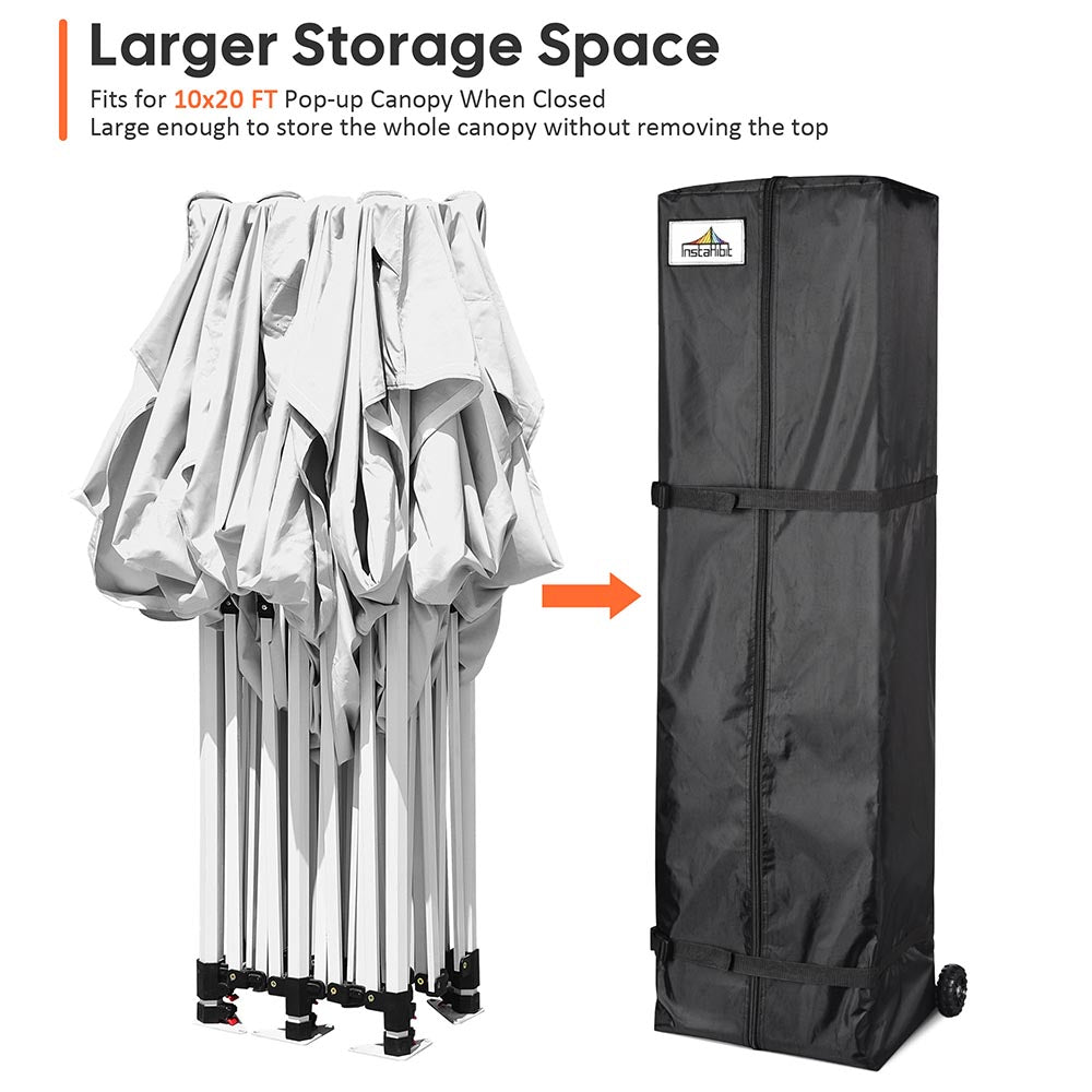 InstaHibit Canopy Storage Bag w/ Wheels 17x11x66 for 10x20