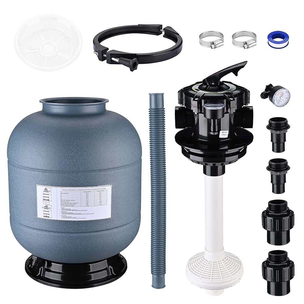 Yescom 16 Sand Filter and 3/4 HP Above Ground Pool Pump 5-Way