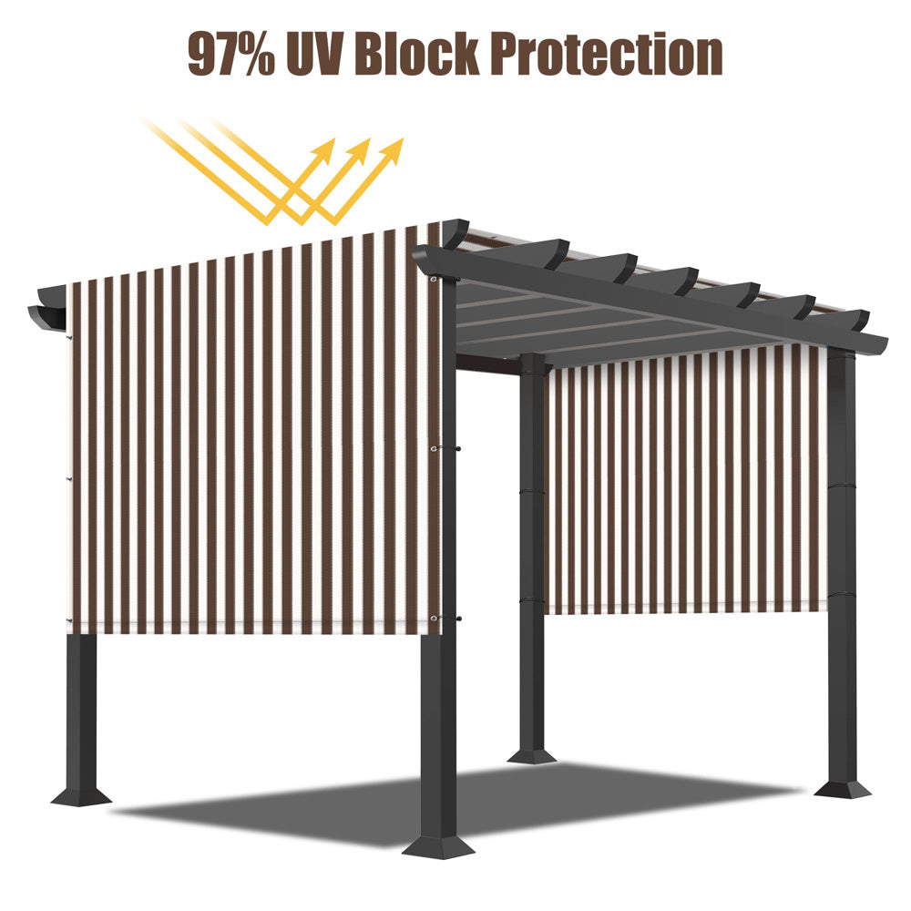 Yescom 17'x6' Pergola Canopy Replacement Cover with Rods