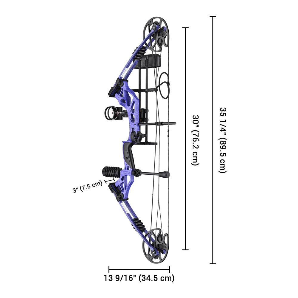 Yescom Archery Compound Bow Kit & 12 Carbon Arrows Fishing Bow